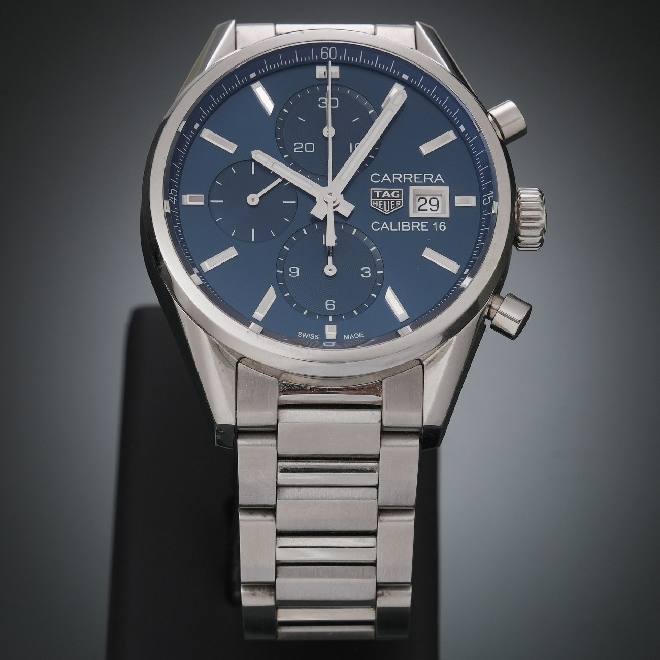 TAG HEUER(USED)태그호이어 까레라 데이트 크로노 스틸 CBK2112